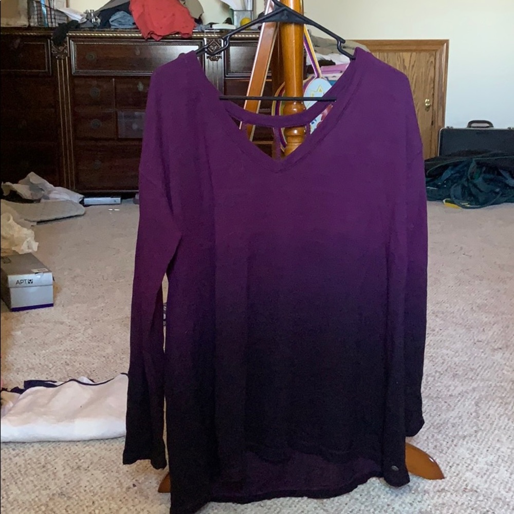 Ombré Purple Yoga Top